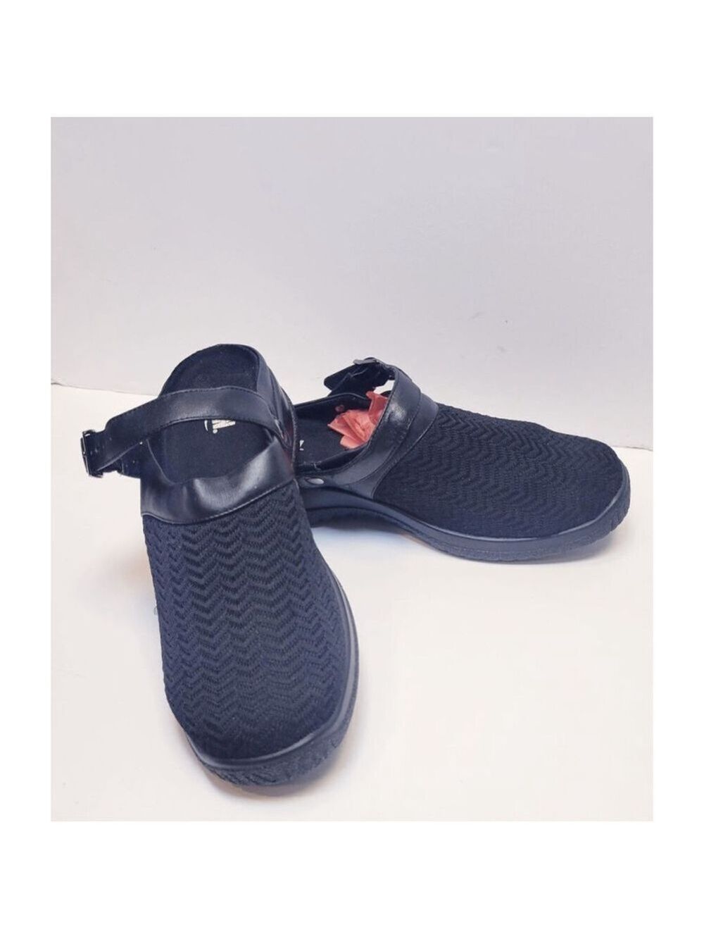 Drew Savannah Black Knit Mules Clogs Women's Size 8 5